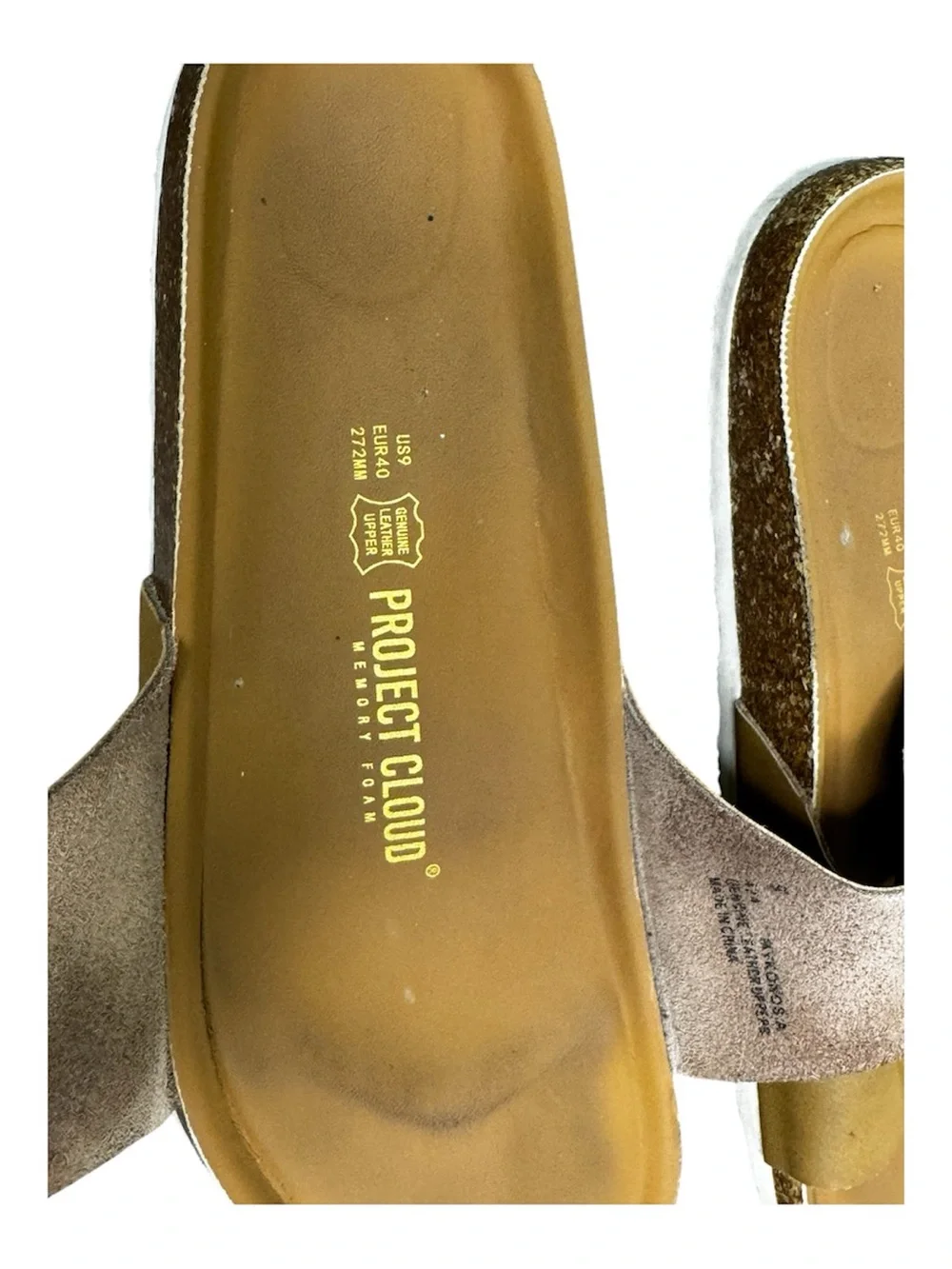 Project 360 Women’s Tan Buckle Slide Sandals